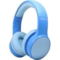 groov e KIDZ Wireless Bluetooth Headphones for Kids - Over the Ear Headphone with a Volume Limiter Switch, Adjustable Headband, & 20Hrs Audio Playback - 3.5mm Audio Jack - Blue