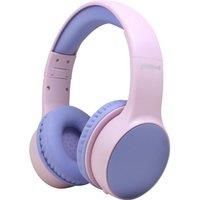 groov e KIDZ Wireless Bluetooth Headphones for Kids - Over the Ear Headphone with a Volume Limiter Switch, Adjustable Headband, & 20Hrs Audio Playback - 3.5mm Audio Jack - Pink