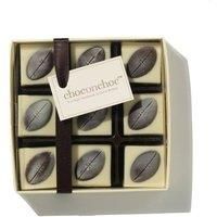 Choc On Choc Dark, White Belgian Chocolate Rugby Ball Novelty Dad Gifts 95g