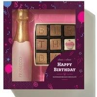 Short Dated Chocolate Belgian Milk Prosecco Happy Birthday Gift Box 370g