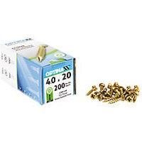 Optimaxx 4 x 20mm Woodscrews - Box of 200