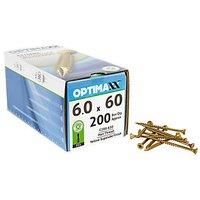 Optimaxx PZ Countersunk Wood Screws 6 x 60mm 200 Pack (866TY)