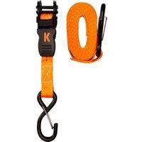 Kargo™ 2-Pack 4M Light Duty Ratchet Straps – 500kg Load Capacity Each, 25mm Webbing, Rubber-Coated Hooks, EN12195-2 Compliant