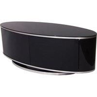 LUNA High Gloss Black Oval TV Cabinet