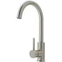Highlife Bathrooms Eco Single Lever Sink Mixer Brushed Steel (408PW)