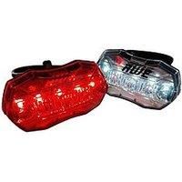 AWEStrobe Super Bright 10 Diode SMD LEDs Bike Light Set, 5 Diode Front & 5 Diode Rear, Run Time Of 200 hrs+* Visibility 1km+ Func: Strobe Chasing,Flashing,Constant: Inc: 4 x AAA Batts. Waterproof IPX4