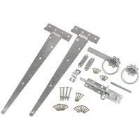 Gatemate Side Gate Kit: Tee Hinge; Bolt & Ring Latch (Black & White Version)