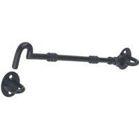 GateMate Cast Pattern Cabin Hook Black 200mm (826YV)