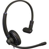 JPL USB Headset Commander-1 (V2) Monaural | USB-A Plug & Play | Professional Office/Contact Centre | Noise Cancelling | Incl Soft Pouch Case & A to C USB Adapter | Compatible with Major Softphones