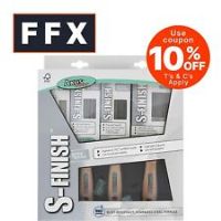 Axus Décor AXU/BGS4 Grey Series S-Finish Paint Brush Set, 1.5", 2 x 2, 3", Set of 4 Pieces