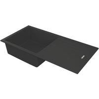 Carysil TD100L-MB 1 Bowl Granite Composite Kitchen Sink Midnight Black Reversible 1000mm x 500mm (226RE)