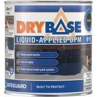 Drybase Liquid Damp Proof Membrane (1 Litre,Black) - Damp Proofing Paint for Interior & Exterior Walls and Floors. Waterproof Paint