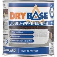Drybase Liquid Damp Proof Membrane (1 Litre, White) - Damp Proofing Paint for Interior & Exterior Walls and Floors. Waterproof Paint