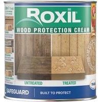 Roxil Wood Protection Cream - Instant Waterproofing Clear Treatment, Weatherproofs: Fences, Decking, Furniture, Sheds (1 Litre)