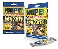 NOPE! Ant Killer Bait Station (Pack of 6) Indoor & Outdoor. Clean, Quick, Long-Term solution to ant infestation.