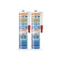 Dryzone Silicone Sealant White Anti Mould for Bathroom - x2 Pack / x4 Pack
