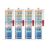 Dryzone Silicone Sealant White Anti Mould for Bathroom - x2 Pack / x4 Pack