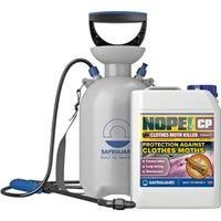NOPE! CP Moth Killer 5 Litres and Sprayer - Fast acting, Odourless, Long-lasting Moth Repellent for Home, Wardrobe & Carpets.