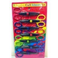 7Pcs Creative Craft Scissors Multi Pattern Paper Edgers Scissor Kids Card Making