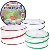 Pop Up Food Covers Out Door Collapsible Insect Protector Kitchen Net 3 Pack Set