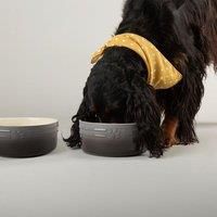 Scruffs Ombre 2pc Ceramic Dog Bowl Set - Grey 19cm