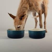 Scruffs Ombre 2pc Ceramic Dog Bowl Set - Blue 19cm