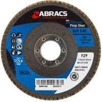 1 x ABRACS 40g Pro Zicronium Flap Discs Blue Inox all Metals 115 x 22mm Grinder