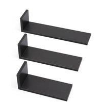 Tutti Bambini Rio Set of 3 L-Shaped Wall Shelves | Fits Rio Furniture Range, Different-Size Floating Shelves with Wall Fixtures, Made from Engineered Wood | 3kg Capacity for Each Shelf | Slate Grey