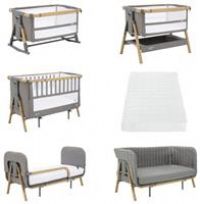 Tutti Bambini Cozee Xl - Complete Birth To 4+ Years Sleep Package - Oak/Charcoal