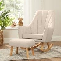 Tutti Bambini Jonah Rocking Nursing Chair With Footstool- Stone