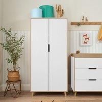 Tutti Bambini Fika Wardrobe White/Natural 170cm H X 80cm W X 50cm D