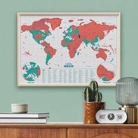 Luckies Scratch Map Neon | Travel Map & Scratch Off World Map | Scratch Map | World Map Scratch Off Map | Travel Map To Scratch Off Travels | World Map Scratch Off | Coral