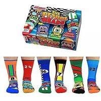 United Oddsocks - Petrol Heads - Box of 6 Odd Socks for Men UK 6-11 EUR 39-46 US 7-12