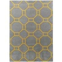 Think Rugs Noble House Rug 4338 Grey Yellow 150X230cm