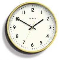 Jones Clocks Jam Matte Wall Clock  Yellow