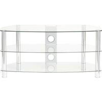 Ttap Vantage 1200 Clear Glass TV Stand For Up To 60 inch