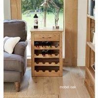 Baumhaus Mobel Oak Wine Rack Lamp Table