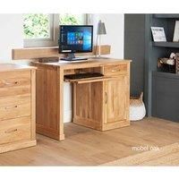 baumhaus Mobel Oak Single Pedestal Computer Desk