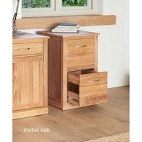 baumhaus Mobel Oak Two Drawer Filing Cabinet