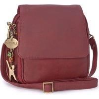 Catwalk Collection Handbags - Women's Leather Cross Body Shoulder Bag - Organiser Messenger with Long Adjustable Strap - TEAGAN - Red