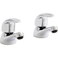 Kartell K-Vit Koral Bath Pillar Taps TAP074KR Chrome (M174)