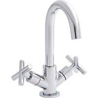 Kartell Times Mono Basin Mixer Tap With Free Click Button Waste-Chrome