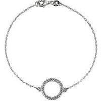 Delicately detailed sterling silver circle bracelet