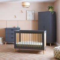 Obaby Maya Mini 3 Piece Room Set - Slate With Natural