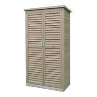 AIRWAVE Wooden Garden Shed for Tool Storage With Double Doors - 160cm high