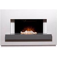 2000W Sambro White and Grey Electric Fireplace Suite MultiColoured