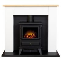 Adam Chester Electric Fire Suite - White Oak