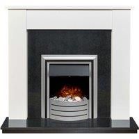 Adam Buxton in White & Granite with Lynx 3-in-1 Electric Fire