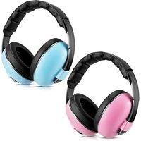 Edz Kidz Ear Defenders. Ear Protection for Toddlers Through Teens. (Light Blue)