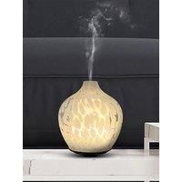 Made By Zen Mercura White Glass Aroma Diffuser | Essential and Fragrance Oil Diffuser & Mini Humidifier for Home | Perfect for Aromatherapy and Home Fragrance